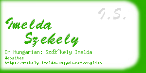 imelda szekely business card